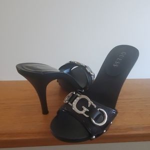 Guess mules black sandals size 7